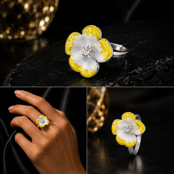 Spring Whisper Floral yellow Ring